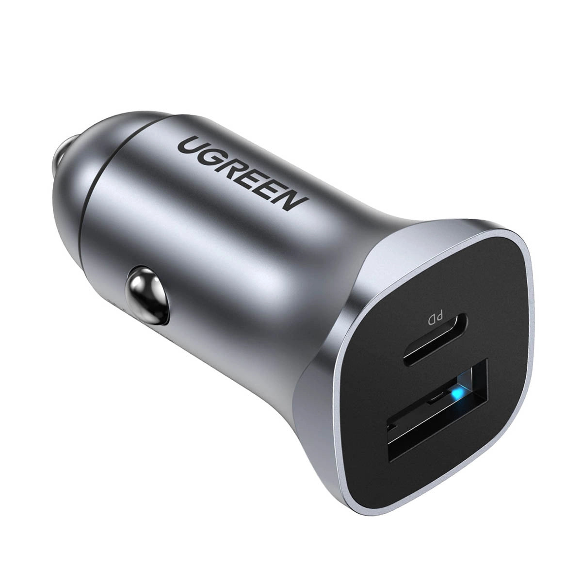 Ugreen CD130 USB-A / USB-C 30W Biloplader - Grå