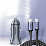 Ugreen CD130 USB-A / USB-C 30W Biloplader - Grå