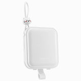 Joyroom powerbank med USB C og Lightning kabler og Cutie Series stand 10000mAh 22.5W hvid (JR-L008)
