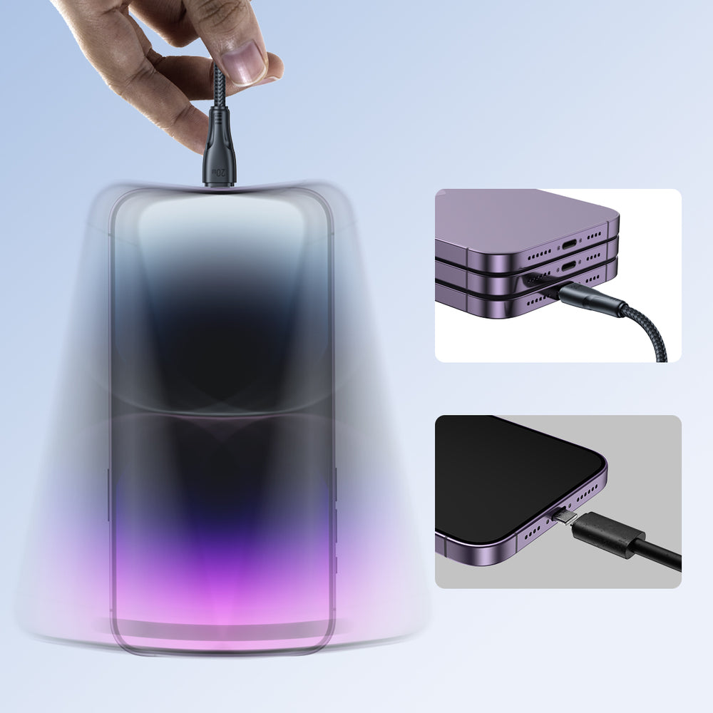 Joyroom Surpass Series A11 Lightning / USB-C 20W 1,2 m kabel - sort