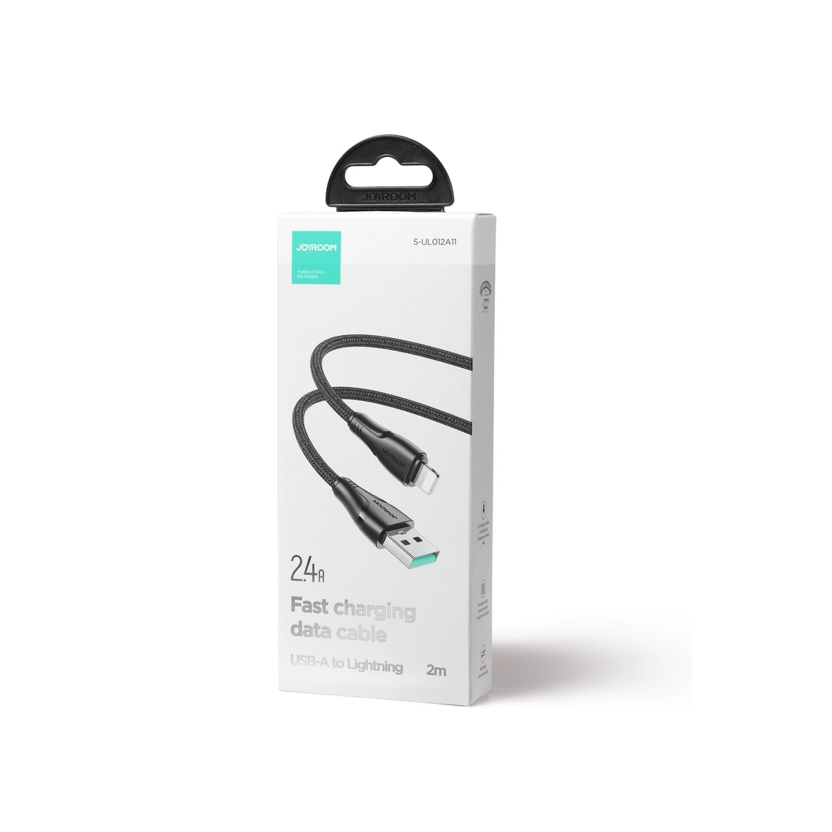 Joyroom Surpass Series A11 USB-A / Lightning 2.4A kabel 2 m - sort