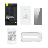 Baseus Privacy Tempered Glass til iPhone 14 Pro Full Screen 0.3mm Privacy Filter Anti Spy + Monteringsramme