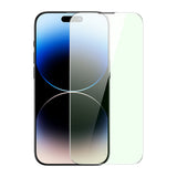 Baseus Full Screen Tempered Glass til iPhone 14 Pro Max med Anti Blue Light Filter og 0.3mm Speaker Cover + Mounting Frame
