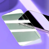 Baseus Full Screen Tempered Glass til iPhone 14 Pro Max med Anti Blue Light Filter og 0.3mm Speaker Cover + Montering Frame