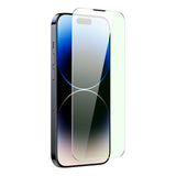 Baseus Full Screen Tempered Glass til iPhone 14 Pro Max med Anti Blue Light Filter og 0.3mm Speaker Cover + Mounting Frame