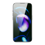 Baseus Full Screen Tempered Glass til iPhone 14 Pro med Anti Blue Light Filter og 0.3mm Speaker Cover + Montering Frame
