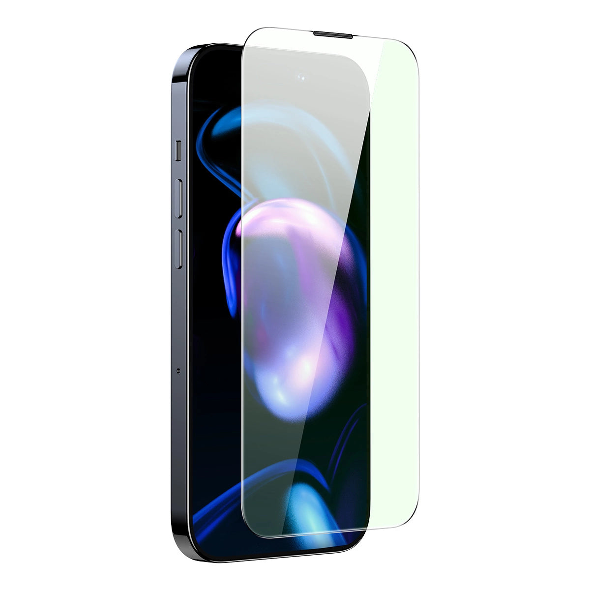 Baseus Full Screen Tempered Glass til iPhone 14 Pro med Anti Blue Light Filter og 0.3mm Speaker Cover + Montering Frame