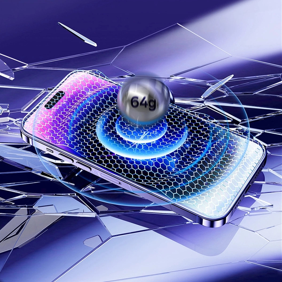 Baseus sæt af 2x hærdet glas til iPhone 14 Pro Max fuld skærm med højttaler cover 0,3 mm + montering ramme