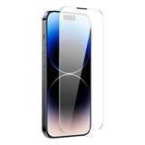 Baseus sæt af 2x hærdet glas til iPhone 14 Pro Max fuld skærm med højttaler cover 0,3 mm + montering ramme