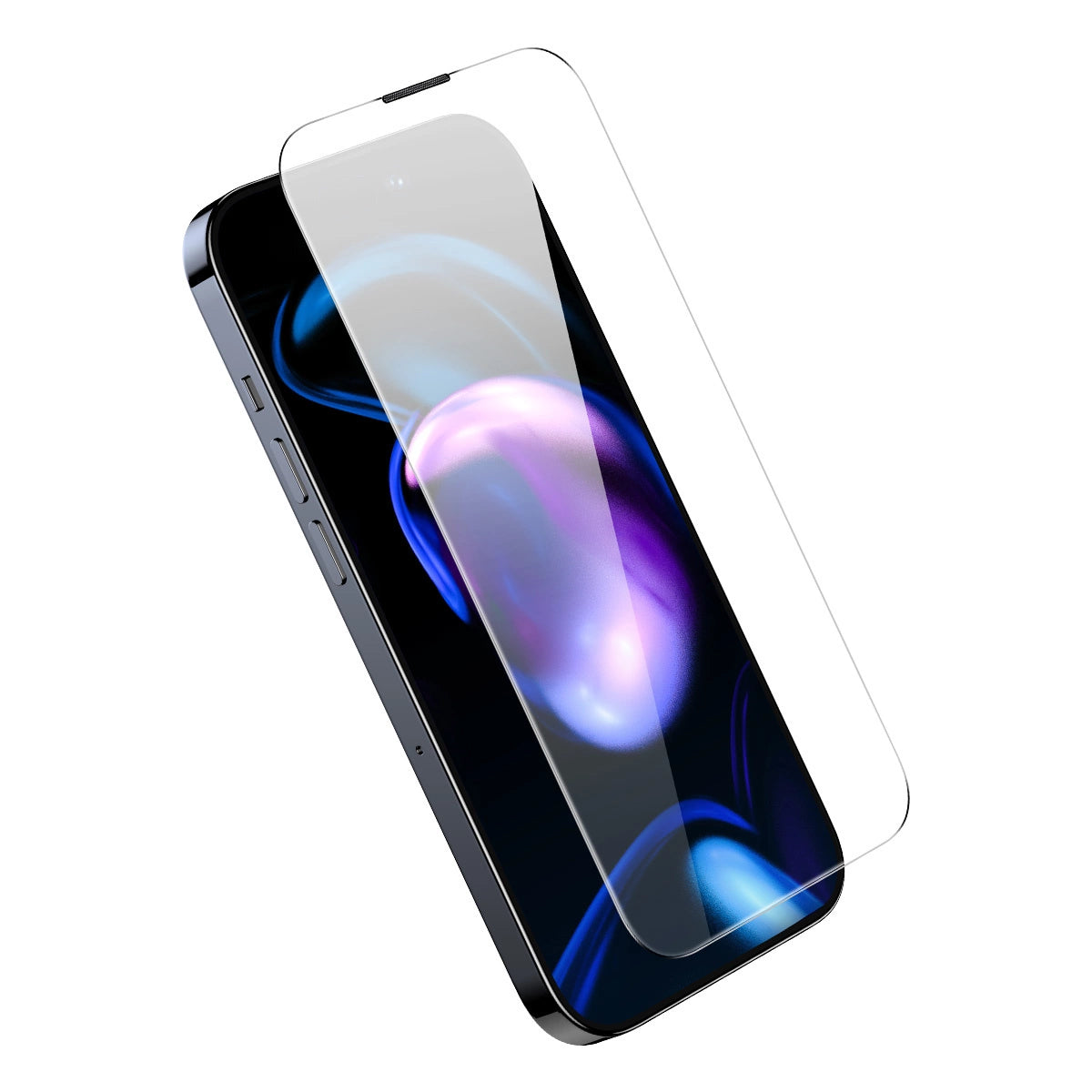 Baseus sæt af 2x hærdet glas til iPhone 14 Pro fuld skærm med højttaler dækning 0,3 mm + montering ramme