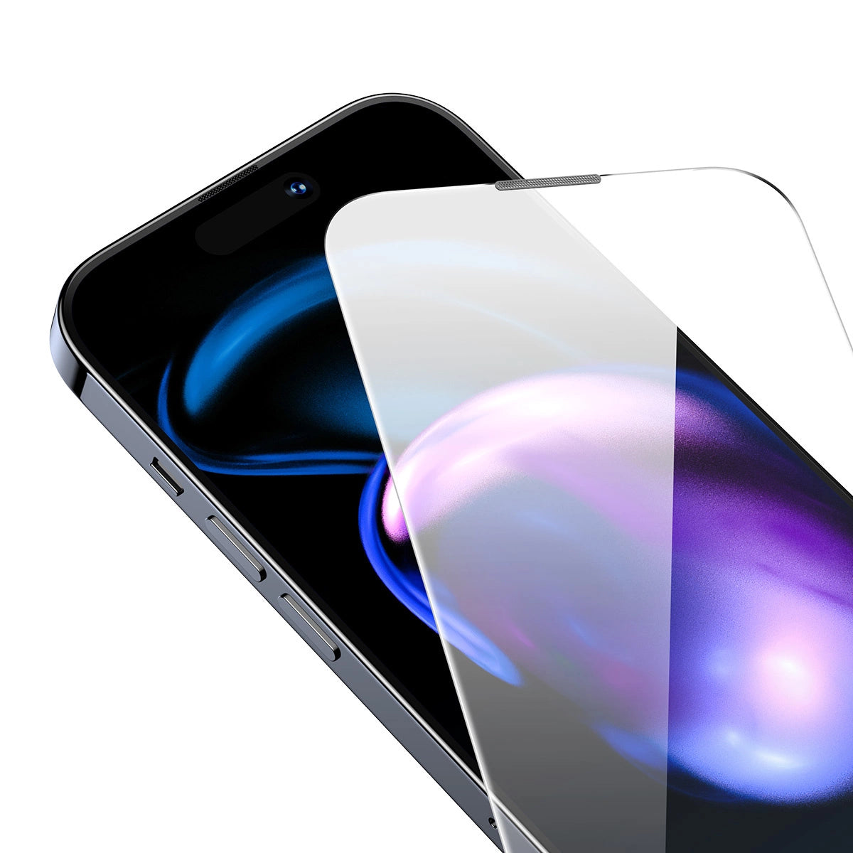 Baseus Full Screen Tempered Glass til iPhone 14 Pro med højttaler dækning 0,3 mm + monteringsramme