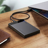 Ugreen adapterkasse til SATA 2,5' 6TB drev USB-C 3.0 sort (US221)
