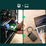 Ugreen adapterkasse til SATA 2,5' 6TB drev USB-C 3.0 sort (US221)