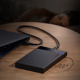 Ugreen adapterkasse til SATA 2,5' 6TB drev USB-C 3.0 sort (US221)