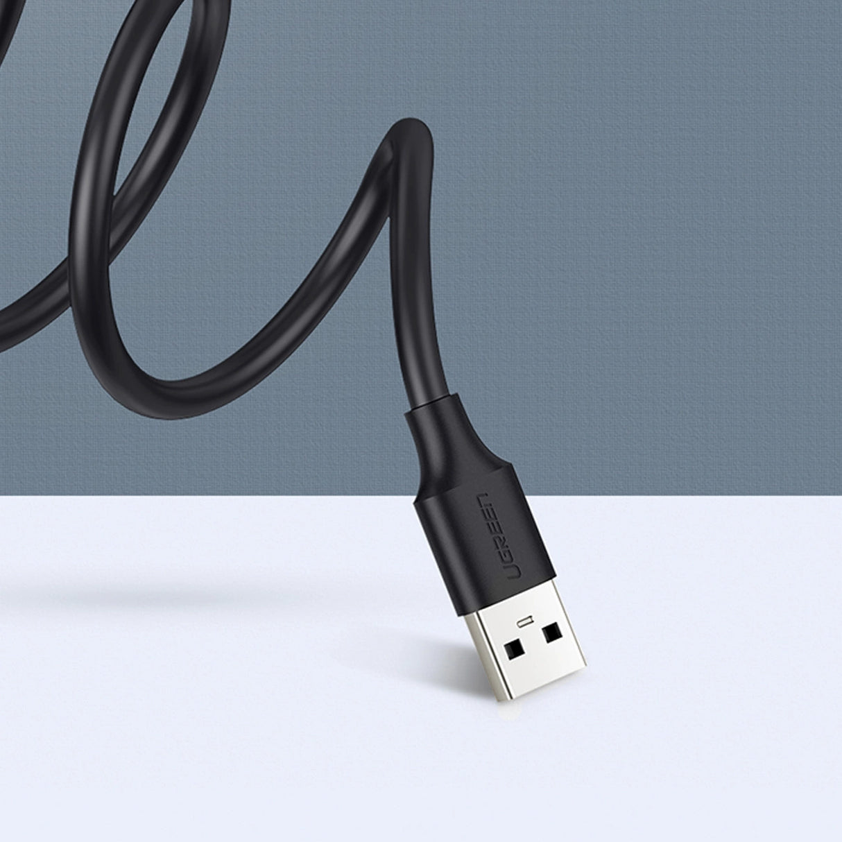 Ugreen USB (mandlig) - USB (kvindelig) 2.0 udvidelseskabel 480Mb/s 1,5m sort (US103)