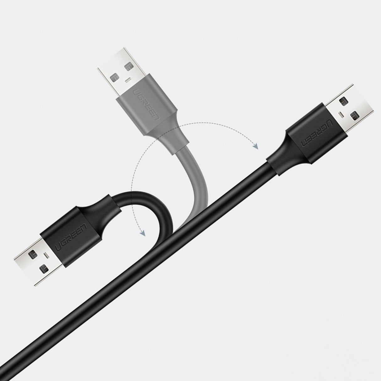 Ugreen USB (mandlig) - USB (kvindelig) 2.0 udvidelseskabel 480Mb/s 1,5m sort (US103)