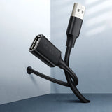 Ugreen USB (mandlig) - USB (kvindelig) 2.0 udvidelseskabel 480Mb/s 1,5m sort (US103)