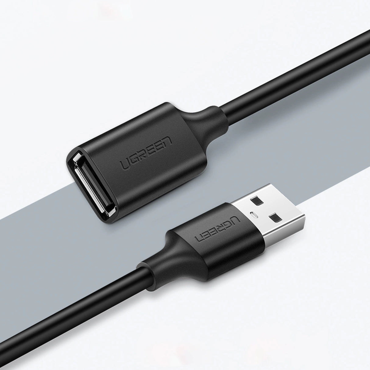 Ugreen USB (mandlig) - USB (kvindelig) 2.0 udvidelseskabel 480Mb/s 3m sort (US103)