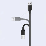 Ugreen USB (mandlig) - USB (kvindelig) 2.0 udvidelseskabel 480Mb/s 3m sort (US103)