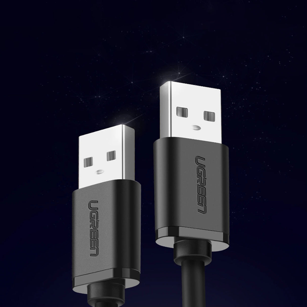 Ugreen USB - USB 2.0 480Mb/s kabel 1,5m sort (US102)