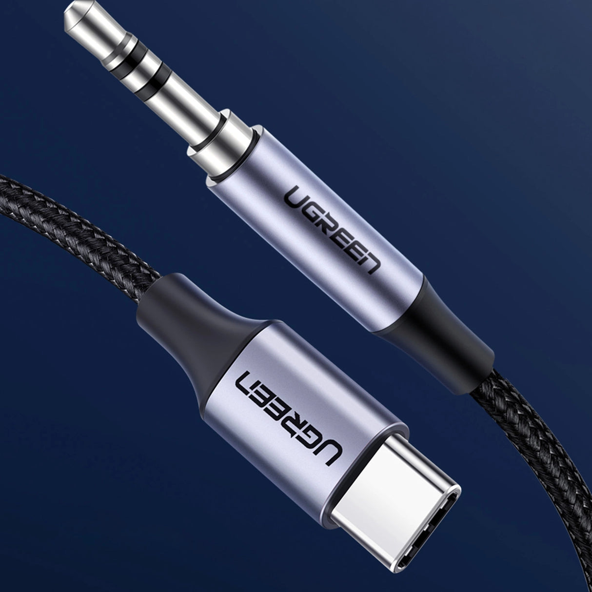 Ugreen kabel USB C - mini jack 3,5 mm 1m grå (AV143)