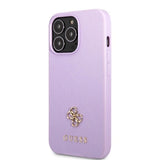 Guess GUHCP13LPS4MU iPhone 13 Pro / 13 6.1" lilla/lila hardcase Saffiano 4G Små metal logo