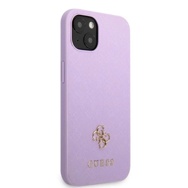 Guess GUHCP13SPS4MU iPhone 13 mini 5.4" lilla/lila hardcase Saffiano 4G Små metal logo