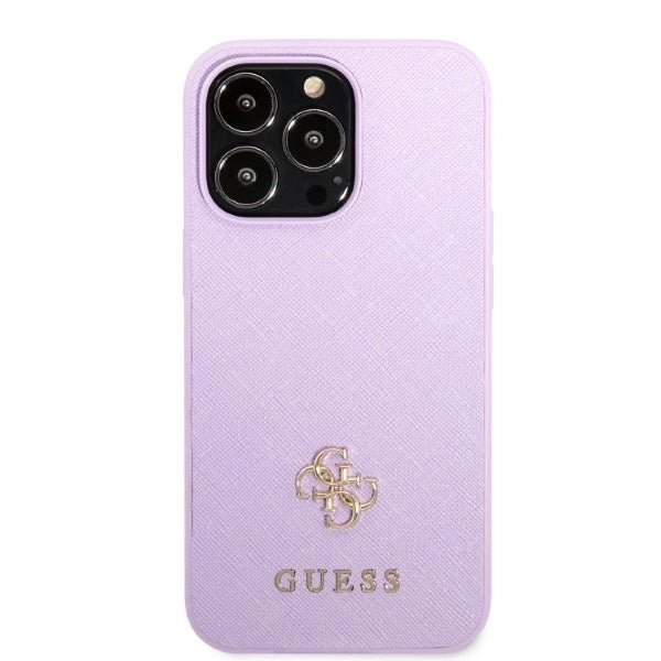 Guess GUHCP13XPS4MU iPhone 13 Pro Max 6.7" lilla/lila hardcase Saffiano 4G Små metal logo