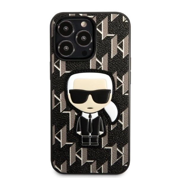 Karl Lagerfeld KLHCP13LPMNIKBK iPhone 13 Pro / 13 6,1" hardcase sort/sort Monogram Ikonik Patch