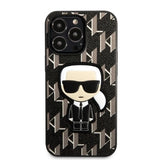 Karl Lagerfeld KLHCP13LPMNIKBK iPhone 13 Pro / 13 6,1" hardcase sort/sort Monogram Ikonik Patch