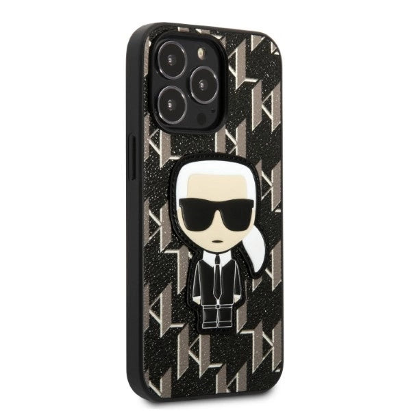 Karl Lagerfeld KLHCP13LPMNIKBK iPhone 13 Pro / 13 6,1" hardcase sort/sort Monogram Ikonik Patch