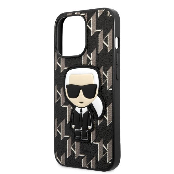 Karl Lagerfeld KLHCP13LPMNIKBK iPhone 13 Pro / 13 6,1" hardcase sort/sort Monogram Ikonik Patch
