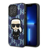 Karl Lagerfeld KLHCP13LPMNIKBL iPhone 13 Pro / 13 6.1" hårdkasse blå/blå Monogram Ikonik Patch