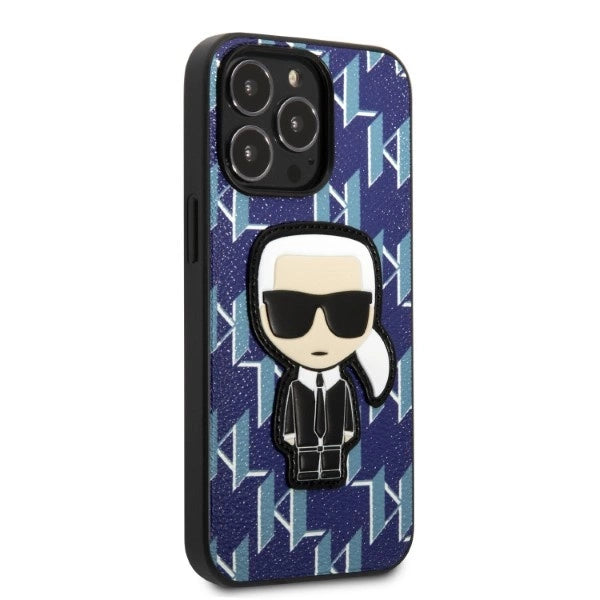 Karl Lagerfeld KLHCP13LPMNIKBL iPhone 13 Pro / 13 6.1" hårdkasse blå/blå Monogram Ikonik Patch