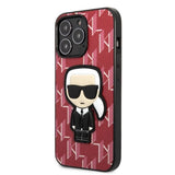 Karl Lagerfeld KLHCP13LPMNIKPI iPhone 13 Pro / 13 6.1" Hardcase rød/rød Monogram Ikonik Patch