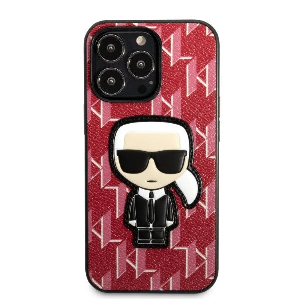 Karl Lagerfeld KLHCP13LPMNIKPI iPhone 13 Pro / 13 6.1" Hardcase rød/rød Monogram Ikonik Patch