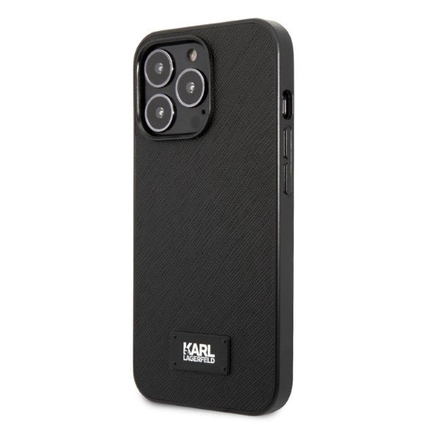 Karl Lagerfeld KLHCP13LSFMP2K iPhone 13 Pro / 13 6.1" Hardcase sort/sort Saffiano Plaque