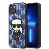Karl Lagerfeld KLHCP13MPMNIKBL iPhone 13 6,1" Hardcase blå/blå Monogram Ikonik Patch