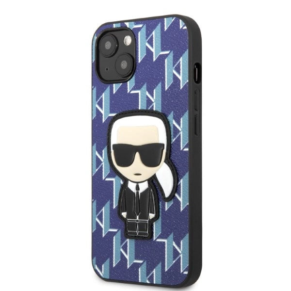 Karl Lagerfeld KLHCP13SPMNIKBL iPhone 13 mini 5.4" Hardcase blå/blå Monogram Ikonik Patch