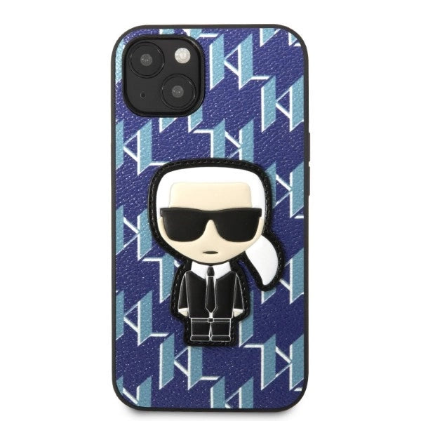 Karl Lagerfeld KLHCP13SPMNIKBL iPhone 13 mini 5.4" Hardcase blå/blå Monogram Ikonik Patch