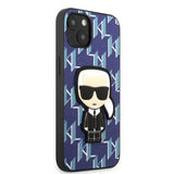 Karl Lagerfeld KLHCP13SPMNIKBL iPhone 13 mini 5.4" Hardcase blå/blå Monogram Ikonik Patch