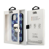 Karl Lagerfeld KLHCP13SPMNIKBL iPhone 13 mini 5.4" Hardcase blå/blå Monogram Ikonik Patch