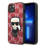 Karl Lagerfeld KLHCP13SPMNIKPI iPhone 13 mini 5.4" Hardcase rød/rød Monogram Ikonik Patch