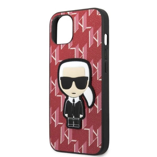 Karl Lagerfeld KLHCP13SPMNIKPI iPhone 13 mini 5.4" Hardcase rød/rød Monogram Ikonik Patch