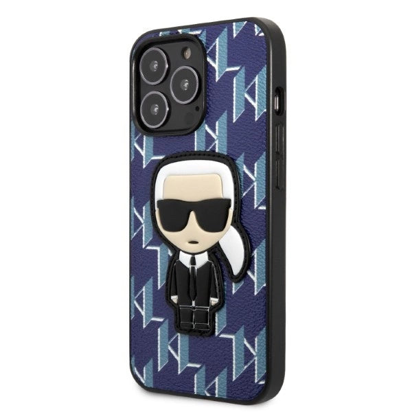 Karl Lagerfeld KLHCP13XPMNIKBL iPhone 13 Pro Max 6.7" Hardcase blå/blå Monogram Ikonik Patch