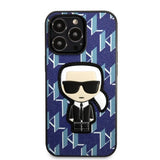 Karl Lagerfeld KLHCP13XPMNIKBL iPhone 13 Pro Max 6.7" Hardcase blå/blå Monogram Ikonik Patch