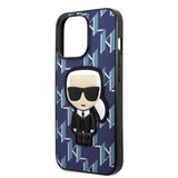 Karl Lagerfeld KLHCP13XPMNIKBL iPhone 13 Pro Max 6.7" Hardcase blå/blå Monogram Ikonik Patch