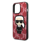 Karl Lagerfeld KLHCP13XPMNIKPI iPhone 13 Pro Max 6.7" Hardcase rød/rød Monogram Ikonik Patch