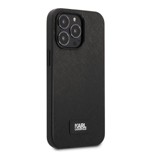 Karl Lagerfeld KLHCP13XSFMP2K iPhone 13 Pro Max 6.7" Hardcase sort/sort Saffiano Plaque