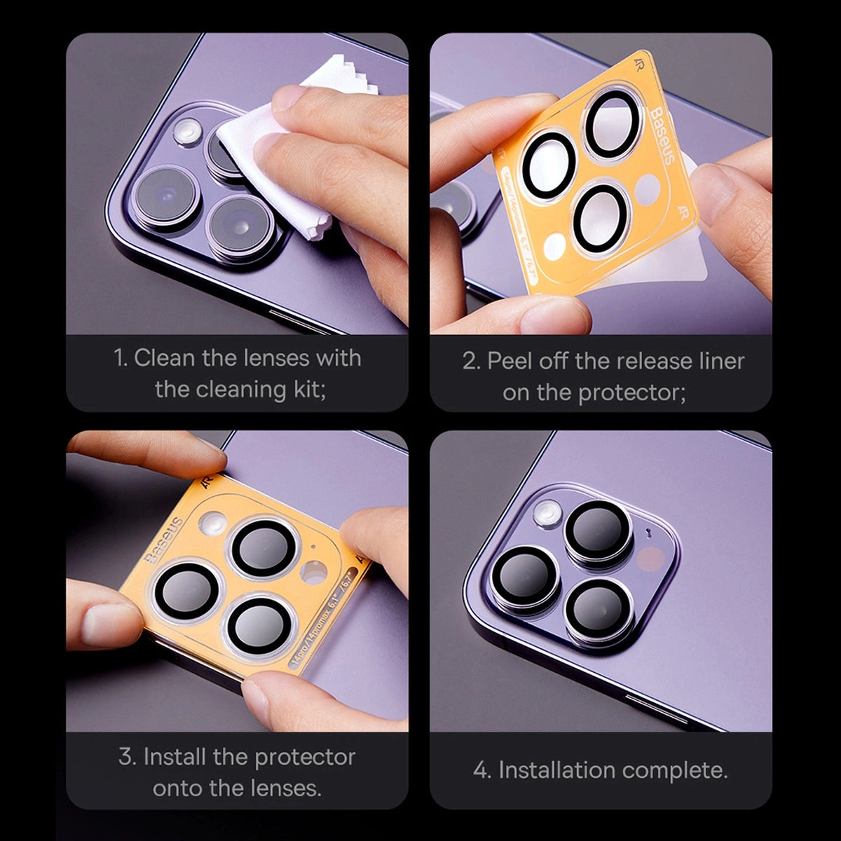 Kameraglas til iPhone 12 Pro / 11 Pro Max / 11 Pro Baseus kameraglas